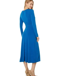 Long Sleeve V-Neck Wrap Dress