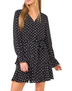 Long Sleeve Waist Tie Dress