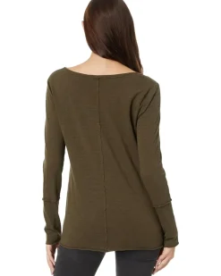 Long Sleeve Wide Neck V-Neck Tunic
