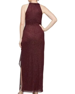 Long Sleeveless Halter Neck Dress