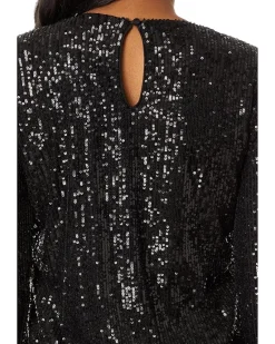 Long Slv Sequin Crew Neck 060