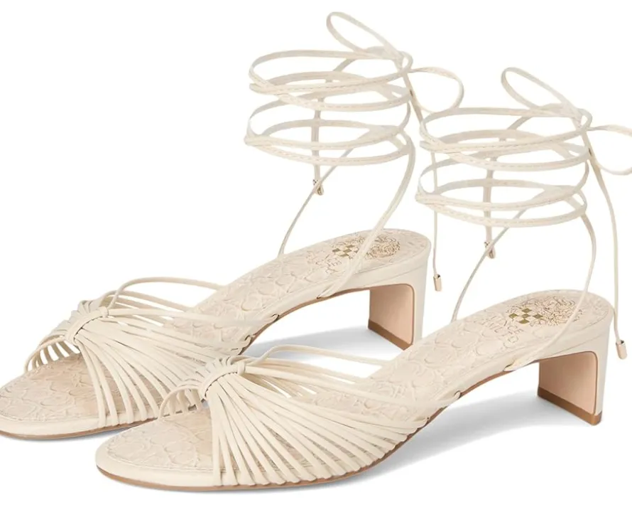 Lory Ankle Wrap Kitten Heel Sandals