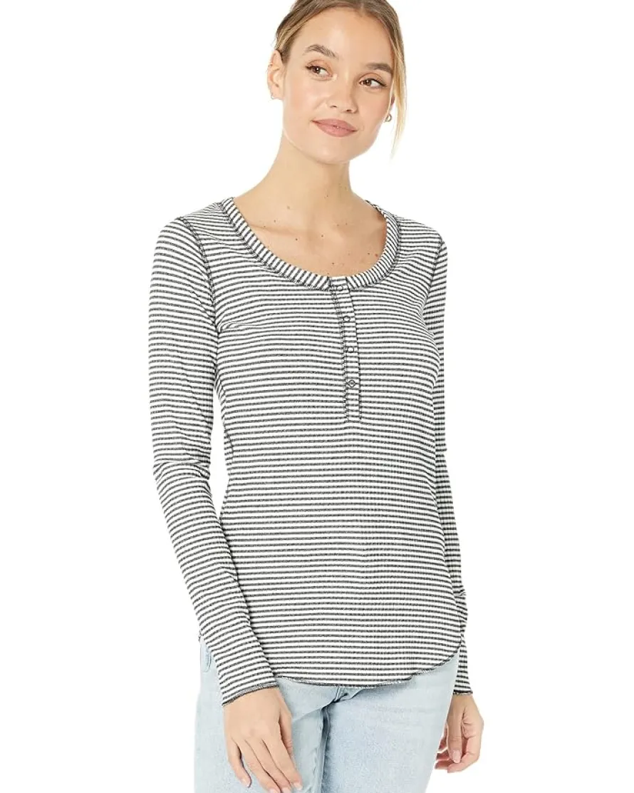 Luciana Scoop Neck Henley