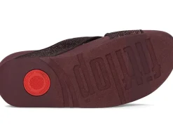 Lulu Crinkled-shimmer Cross Slides