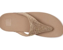 Lulu Crystal-Mix Toe-Post Sandals