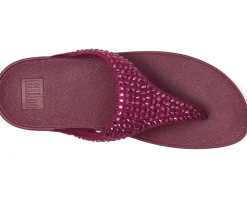 Lulu Maxi-Crystal Toe-Post Sandals