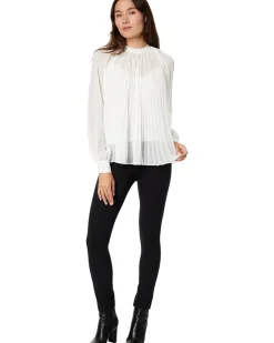 Macenzi Embellished Pleated Neck Top