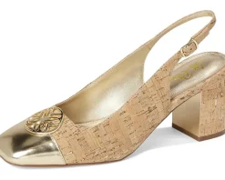 Mari Cork Slingback Pumps