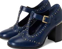 Maris T-strap Block Heel Pump