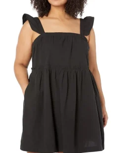 Marnay Flutter Sleeve Square Neck Easy Mini Dress