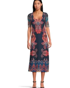 Maya Mesh Midi Dress