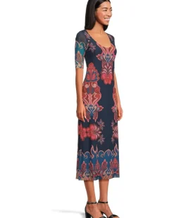 Maya Mesh Midi Dress