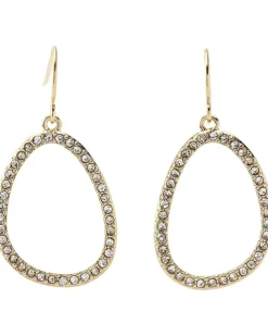 Medium Open Pave Link Earrings