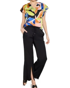 Mega Blooms Flutter Woven Top