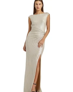 Metallic Sleeveless Gown