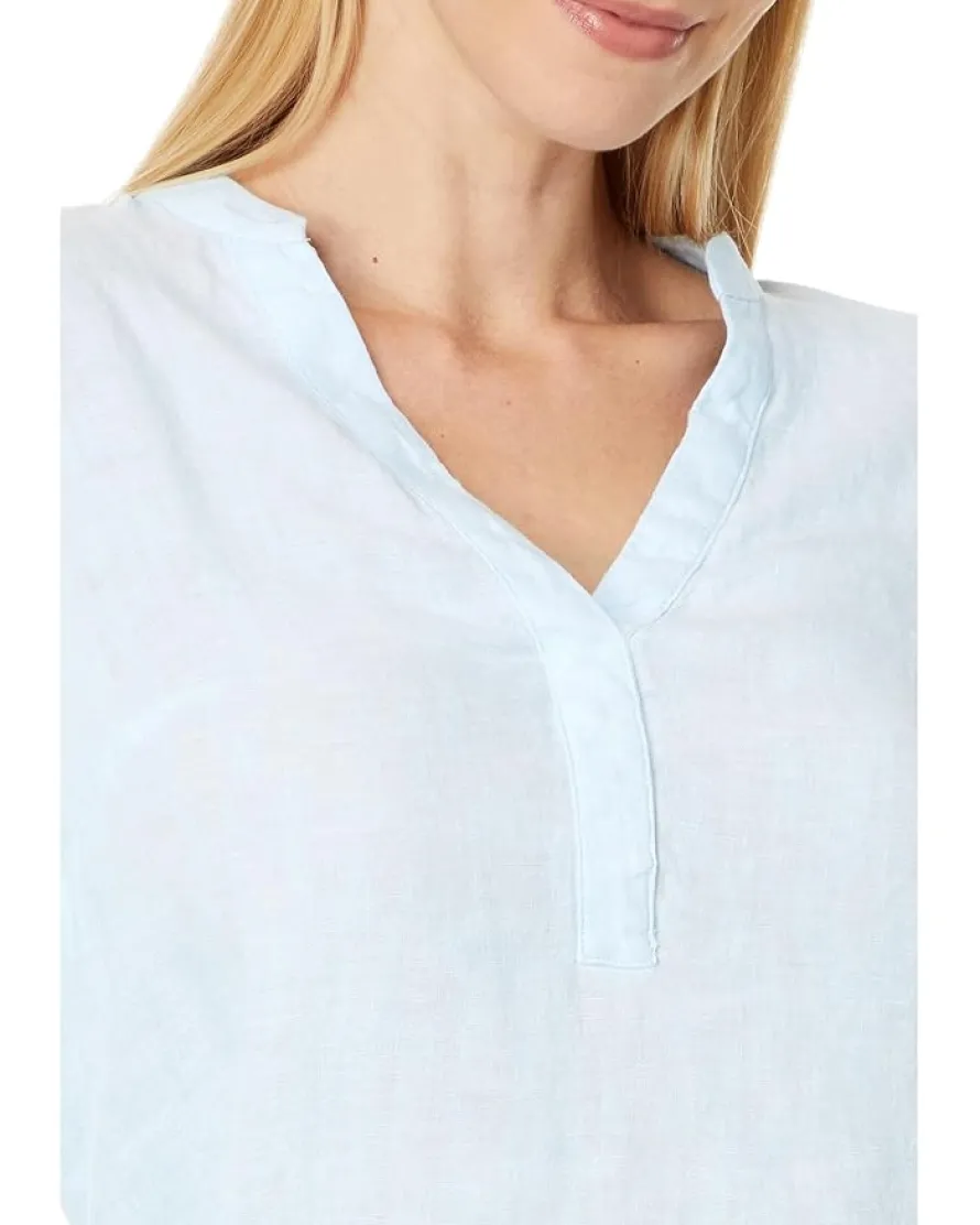 Mialeigh Elbow Sleeve Linen Top