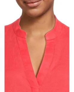 Mialeigh Elbow Sleeve Linen Top