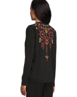 Mixed Media Henley T-shirt