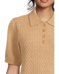 Mixed Stitch Elbow Sleeve Polo