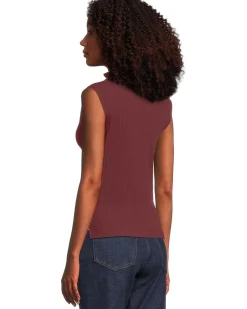 Mock Neck Cotton Rib Top