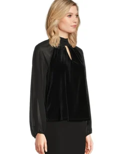 Mock Neck Top with Long Sleeve