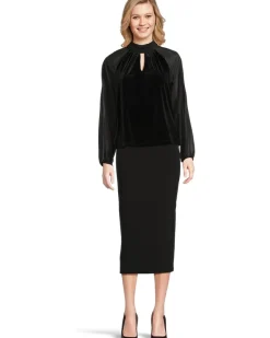 Mock Neck Top with Long Sleeve