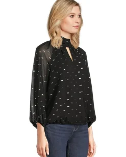 Mock Neck Wrapped Long Sleeve