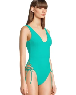 Modern Edge Rib Sophie Lace Up One Piece