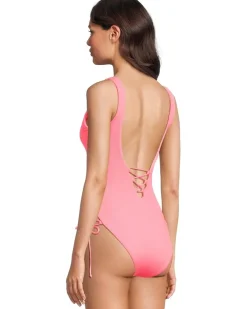 Modern Edge Rib Sophie Lace Up One Piece