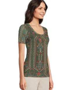 Nanette Short Sleeve Mesh Tee