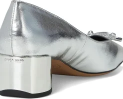 Natalia Square Toe Block Heel Pumps with Bow