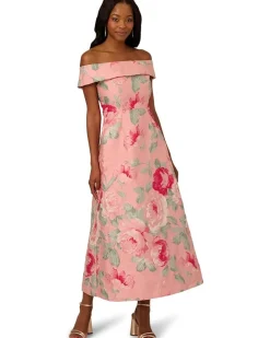 Off Shoulder Jacquard Dress