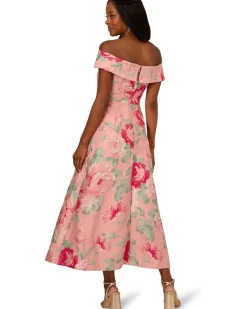 Off Shoulder Jacquard Dress