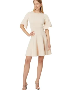 Oliviha Rib Engineered Skater Dress