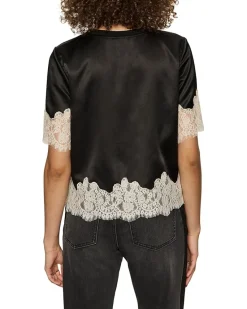 One Of A Kind Satin Lace Top