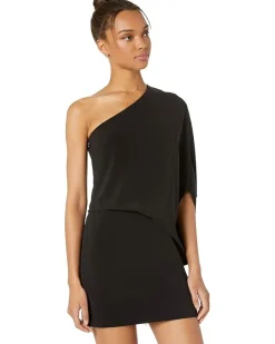 One Shoulder Asymmetrical Sleeve Dress