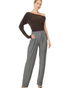 One Sleeve Drop Shoulder Side Drape Top