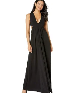 Open Back Deep V Gown