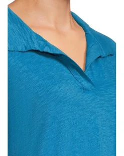 Open Dolman Sleeve Polo Tee