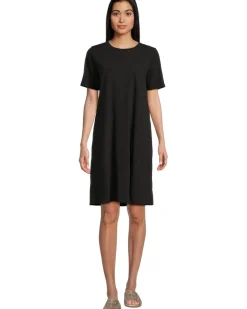 Organic Cotton Slubby Jersey Crew Neck T-Shirt Dress