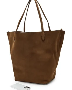 Oversized Soft Grain Shopper - Suede