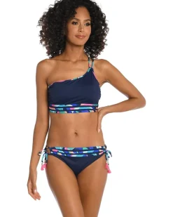 Painted Leaves One Shoulder Bralette