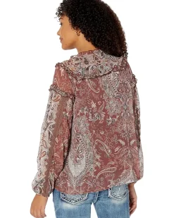 Paisley Popover Blouse