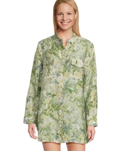 Paradise Fronds Pocket Bf Shirt