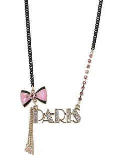Paris Is Always A Good Idea Paris Bow Frontal Necklace