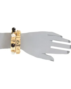 Paris Is Always A Good Idea Chain Hinge Bangle Bracelet 2-Set