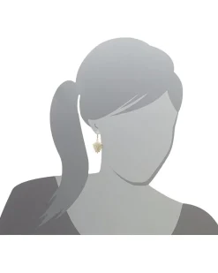 Pearly Punk Pave Stud Drop Earrings