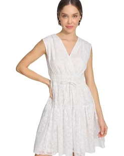 Petal Burnout Fit and Flare Dress