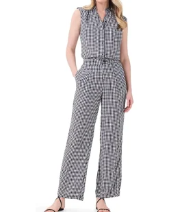 Petite Drapey Gingham Tank