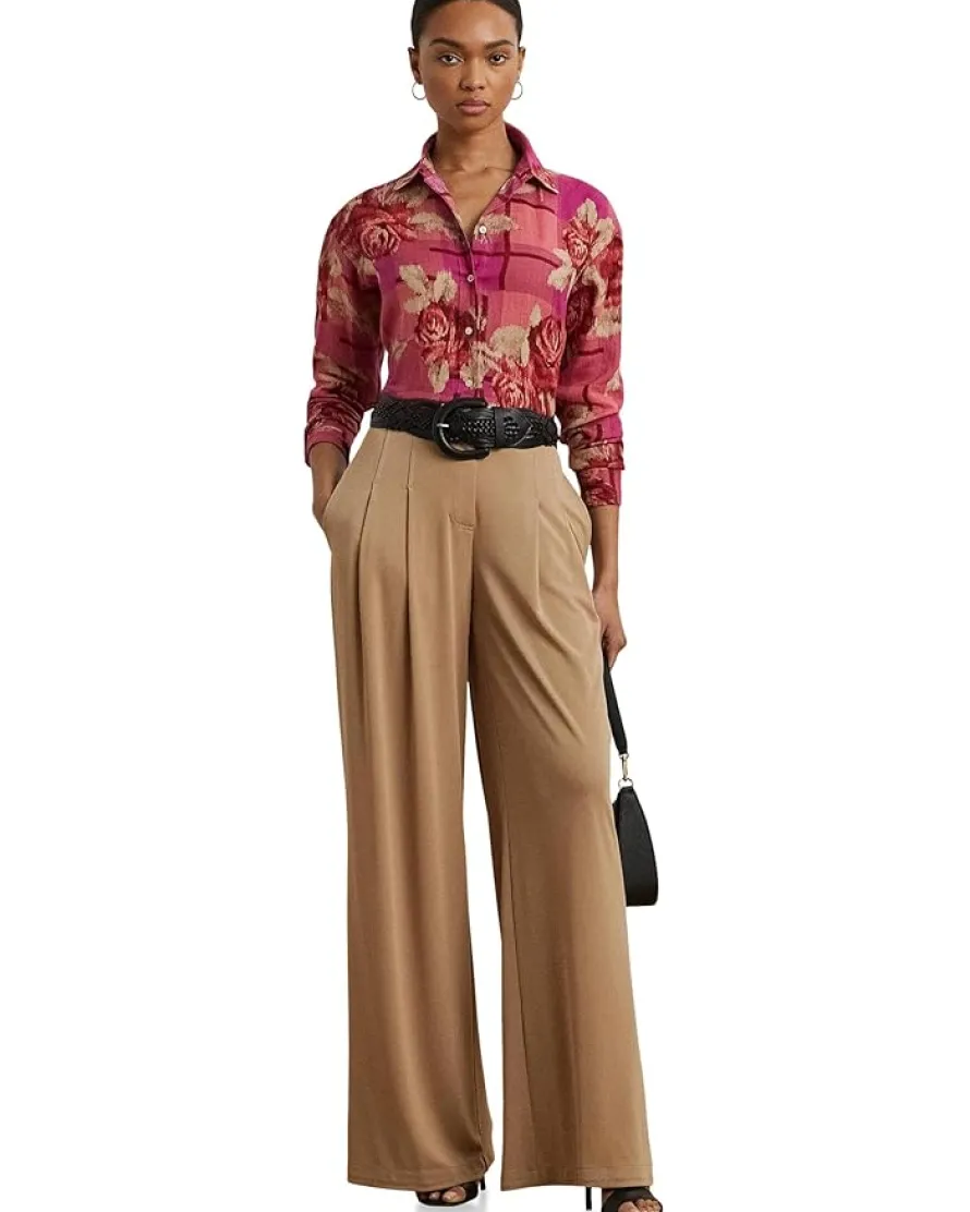 Petite Relaxed Fit Floral Linen Shirt